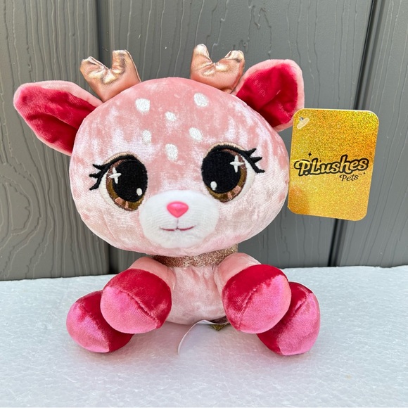 Gund P.Lushes Pets Wave 3 Lissa Doemei Plush Toy Pink Stuffed Animal Deer - Picture 6 of 6